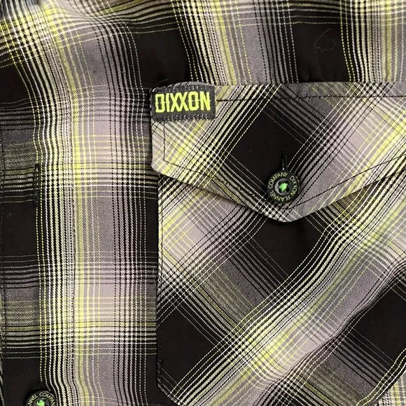 DIXXON Black and Yellow Plaid Shirt - Picture 3 of 4